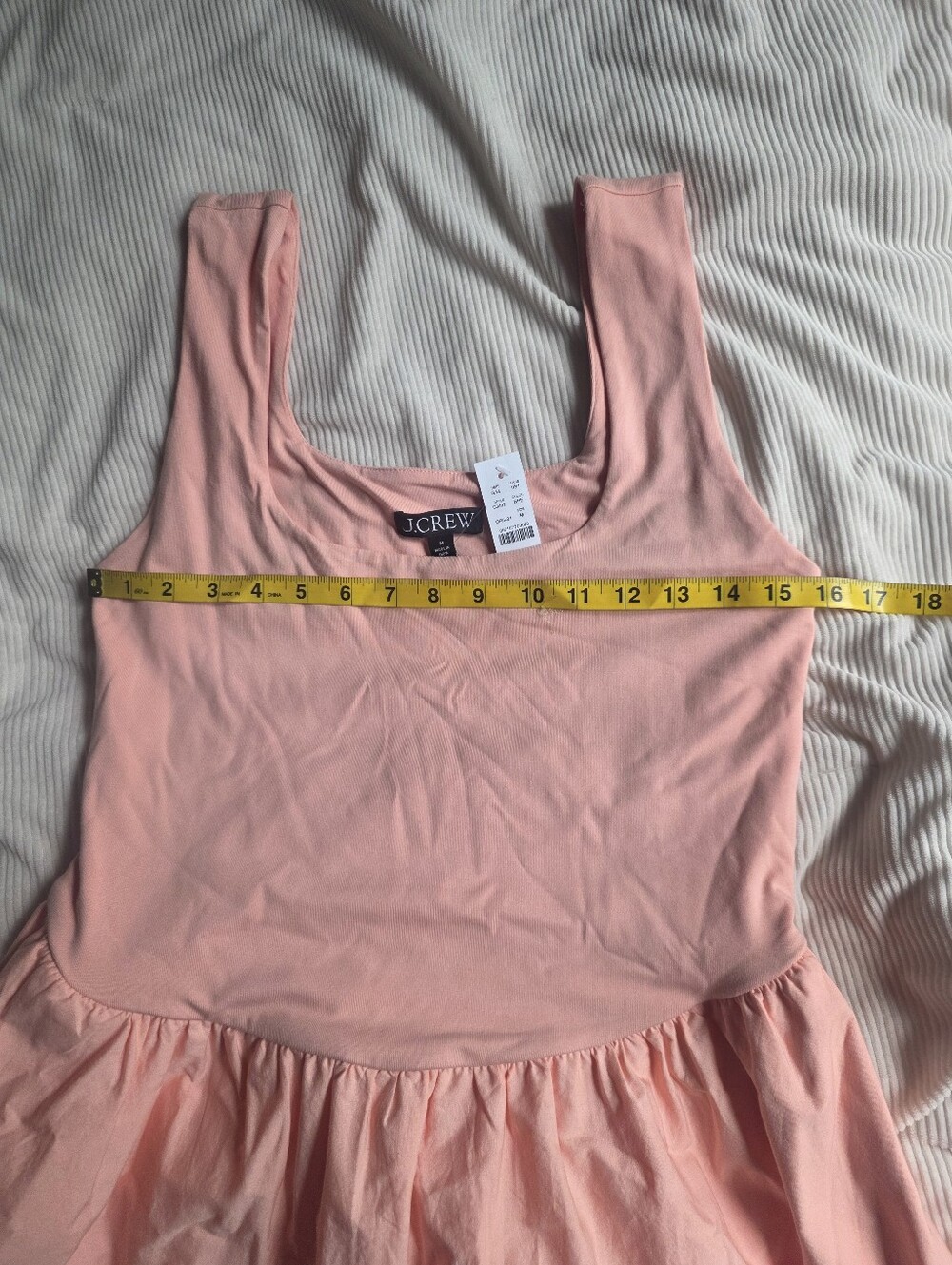 J.Crew Drop-waist Mixy Dress Peach SZ M nwt - Picture 5 of 13
